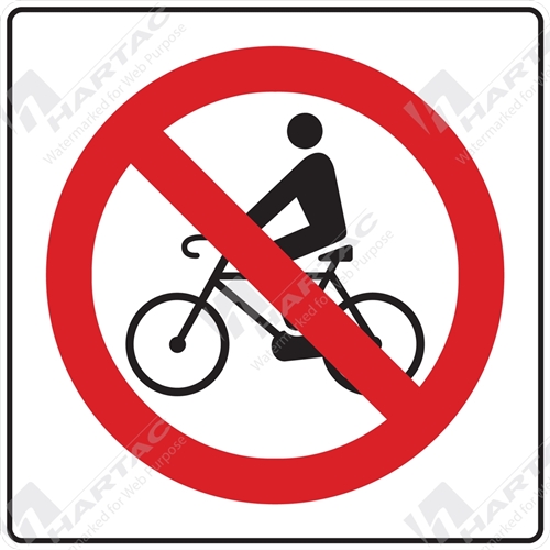 Prohibition PGEN0016 Sticker Warning No Cycling Sign Health and Safety 