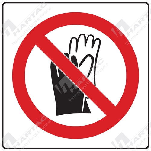 Prohibition Sign Prohibition Pictograms No Gloves Pictogram
