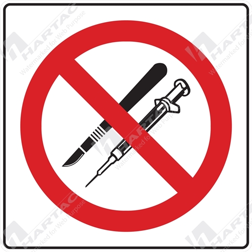 Prohibition Sign Prohibition Pictograms No Sharps Pictogram