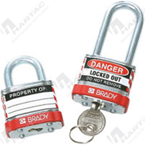 Brady Steel Heavy Duty Padlock Keyed Different