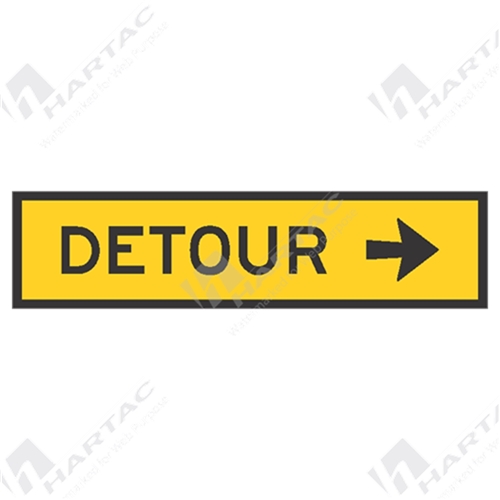 Detour /w Right Arrow Box Edge Frame Ref CL 1