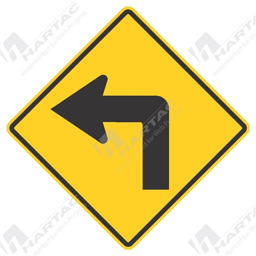 Left Turn Aluminium Reflective Class 1