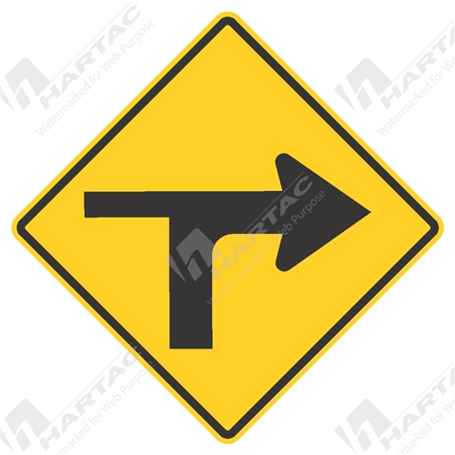 Modified T Intersection Right Aluminium Reflective Class 1