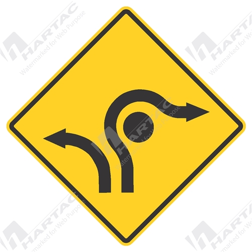 2 Lane R'abt 3 Legs 1 Lane L 1 Lane R Aluminium Reflective Class 1