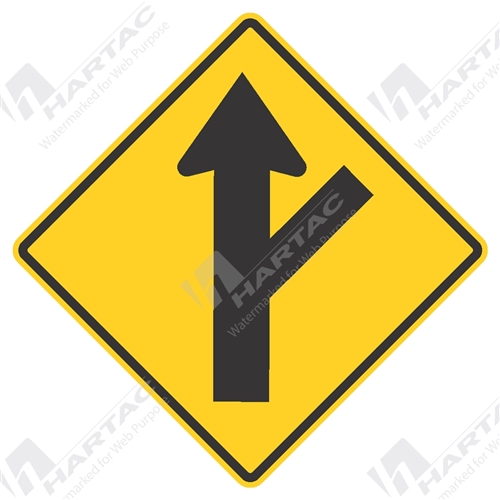 Major Road Skewed Minor Side Road Right Aluminium Reflective Class 1