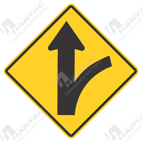 Major Road, Major Curved Side Road Right Aluminium Reflective Class 1