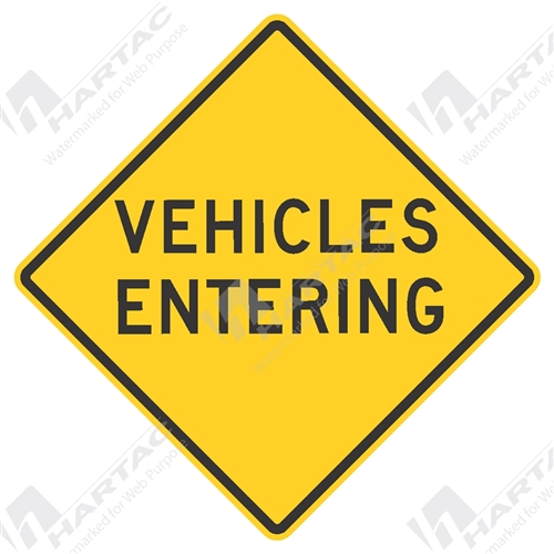 Vehicles Entering Aluminium Reflective Class 1