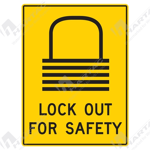 Warning Sign Lock Out For Safety