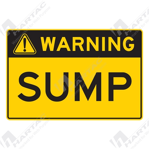 Warning Sign Sump