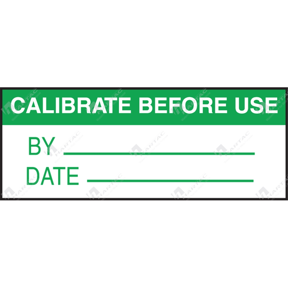 Vinyl Cloth WriteOn Labels Calibrate Before Use... Calibration