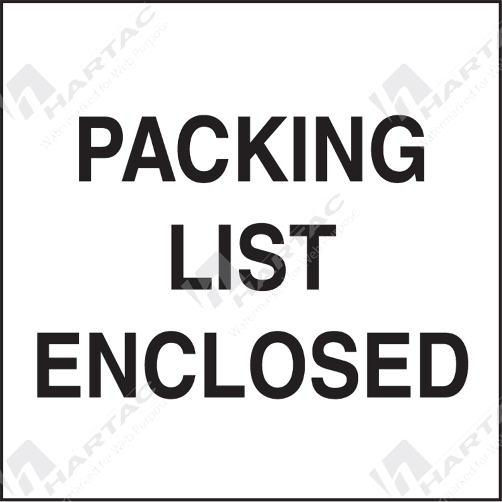 Shipping Labels Packing List Enclosed Shipping Labels Company Name