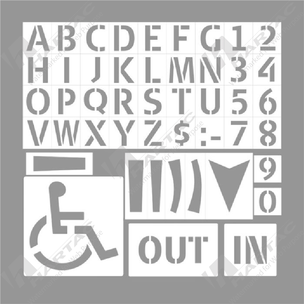 876978 - Car Park Stencil Kit - Hartac Australia