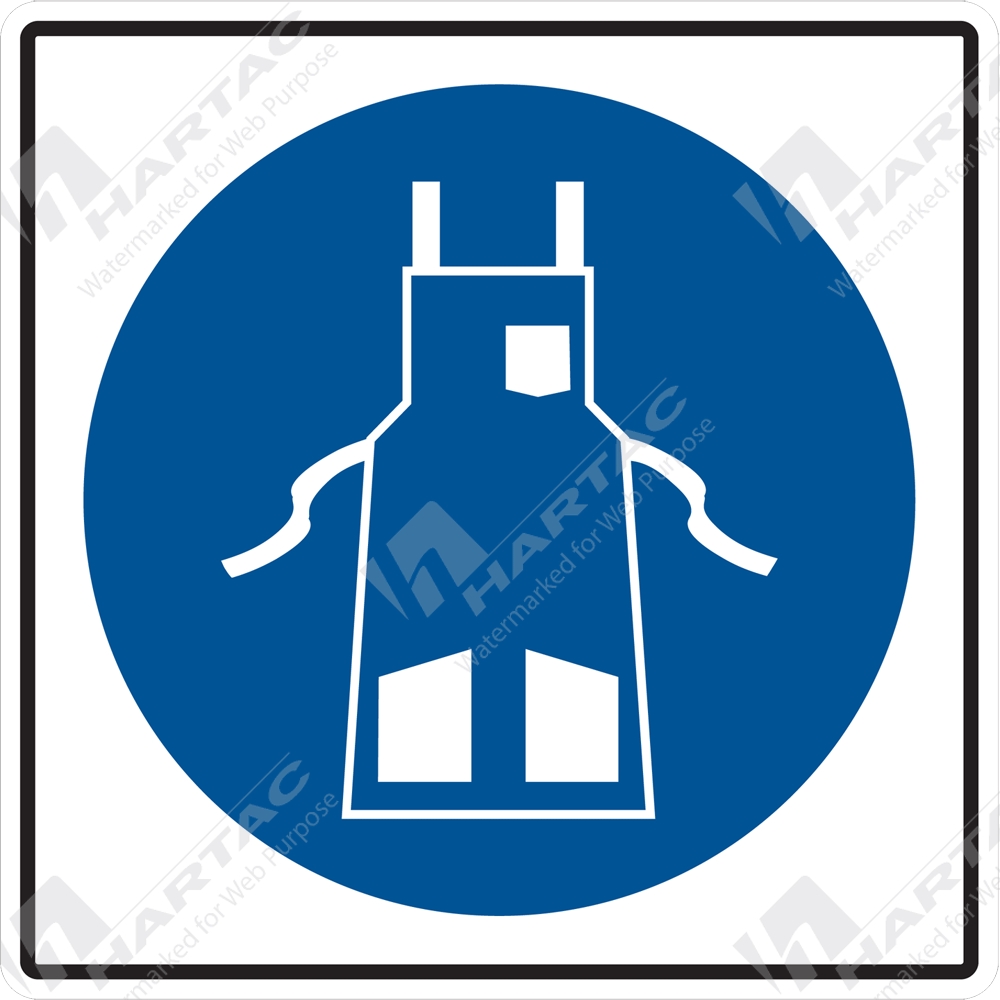 HS58011 Mandatory "Apron Protection Pictogram" SelfAdhesive Non