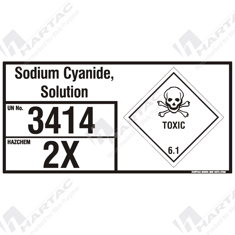Un1384 HS6897 - 800*400 EIP Metal Non-Ref Sodium Cyanide Solution UN3414 Haz ...