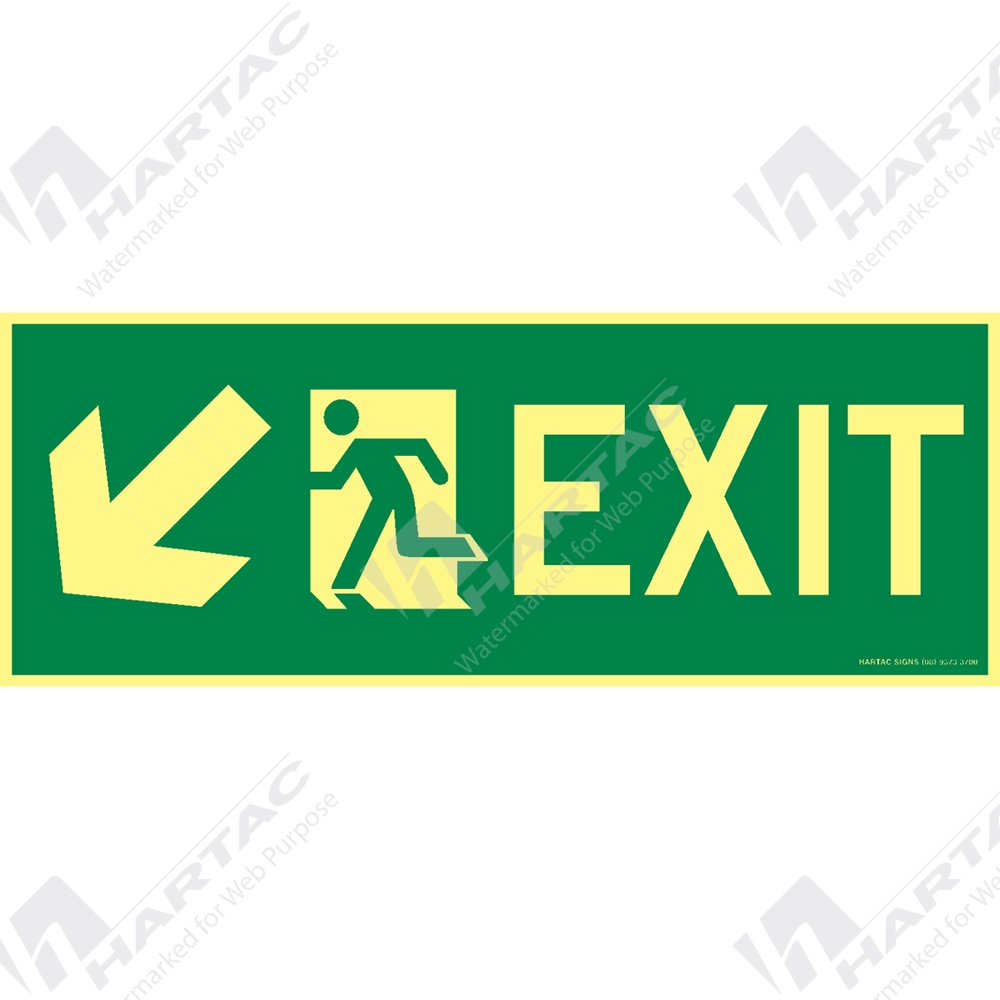 PR4406JP - 400*150mm - Marine Poly Exit with Picto + Arrow Down & Left ...