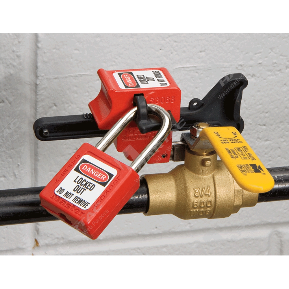 Valve Lockouts - Seal Tight Handle-On Ball Valve Lockout - Company Name