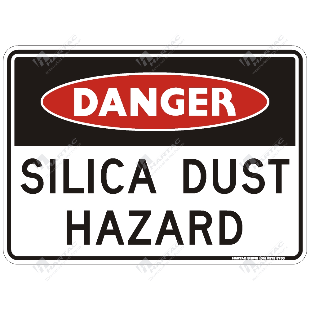 ZDHSSDH Danger Sign (Hazardous Substances) "Silica Dust Hazard