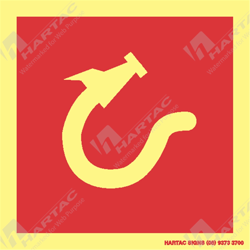 IMO Fire Control Symbols Marine Sign Fire Control Hose Box w/ Spray